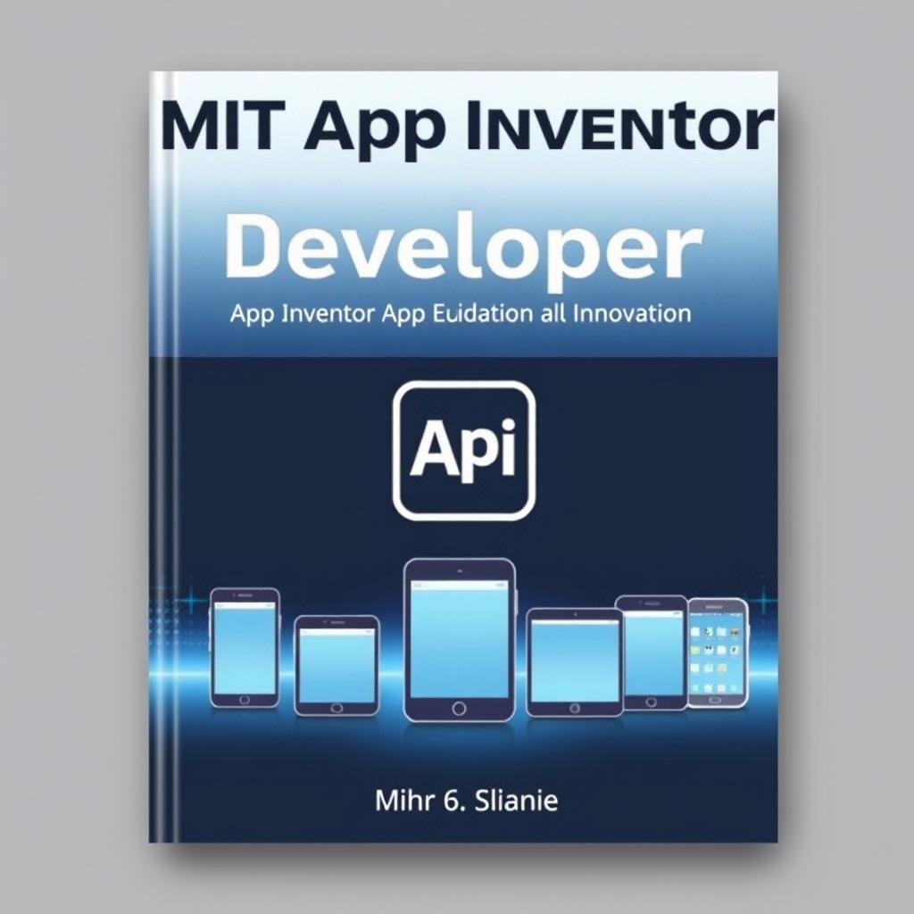 A book cover design featuring a sleek and modern layout that embodies the essence of app development and innovation