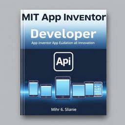 A book cover design featuring a sleek and modern layout that embodies the essence of app development and innovation