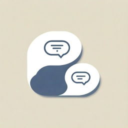 Construct an interactive feedback icon. The design should contain elements like two overlapping speech bubbles or hands exchanging a comment card to represent dialogue and interaction.