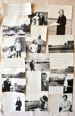 An evocative collage of memoirs and photographs from older residents of the Fingal area, showcasing cherished memories and stories through a harmonious blend of black and white and color images