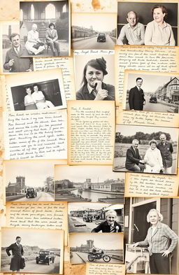 An evocative collage of memoirs and photographs from older residents of the Fingal area, showcasing cherished memories and stories through a harmonious blend of black and white and color images