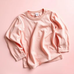 A beautifully designed pink jersey, nude in color tone, laid gracefully against a soft pastel background