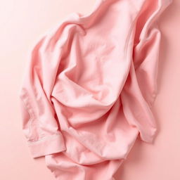 A beautifully designed pink jersey, nude in color tone, laid gracefully against a soft pastel background