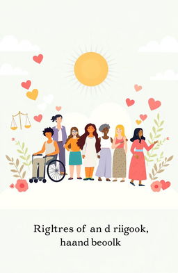 A visually engaging cover page for a handbook on the rights of persons with disabilities