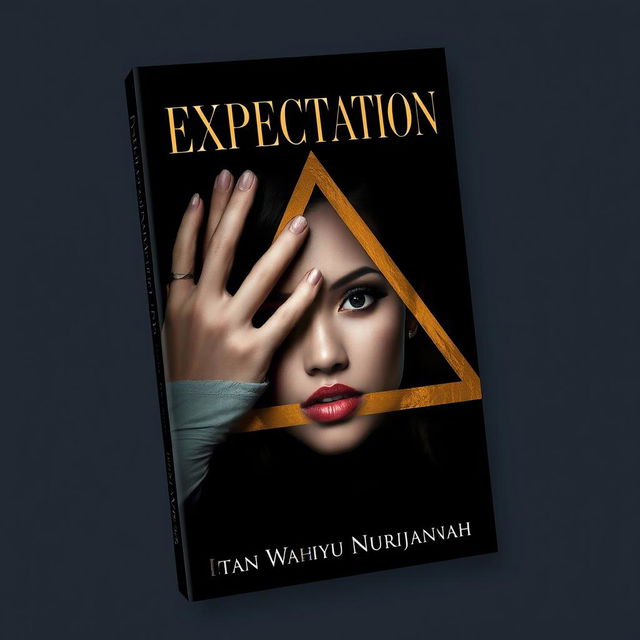 A visually striking book cover for 'EXPECTATION', authored by Intan Wahyu Nurjannah