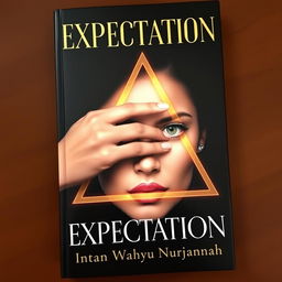 A visually striking book cover for 'EXPECTATION', authored by Intan Wahyu Nurjannah