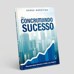 A professional and engaging cover design for a business book titled 'Construindo o Sucesso: Passos para Iniciar, Gerenciar e Crescer seu Negócio'