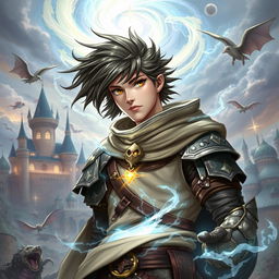 A heroic character, a battle magic healer, finds himself in a medieval fantasy world filled with magic