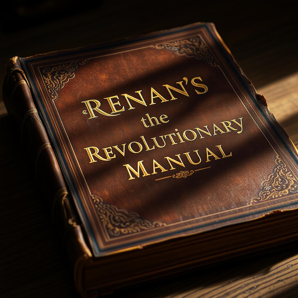 A beautifully aged and antique book titled "Renan's the Revolutionary Manual"