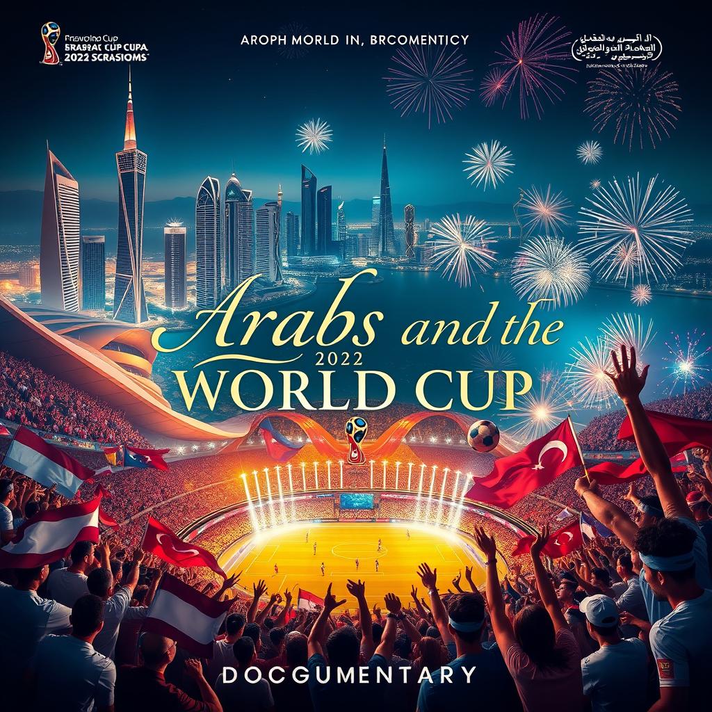 Documentary film poster titled 'Arabs and the World Cup'