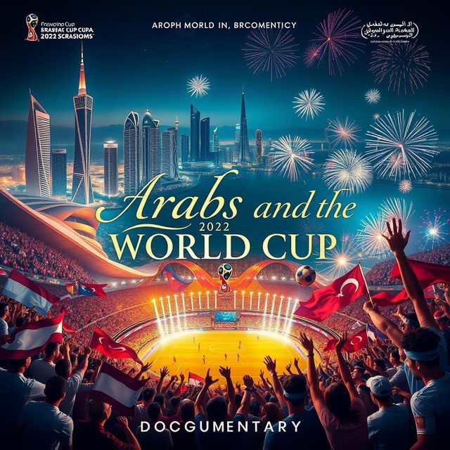 Documentary film poster titled 'Arabs and the World Cup'