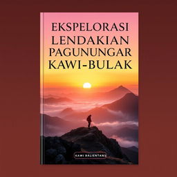 Book cover design for "EKSPLORASI PENDAKIAN LANSKAP PEGUNUNGAN KAWI-BUTAK"