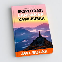 A5 book cover design for "EKSPLORASI PENDAKIAN LANSKAP PEGUNUNGAN KAWI-BUTAK"