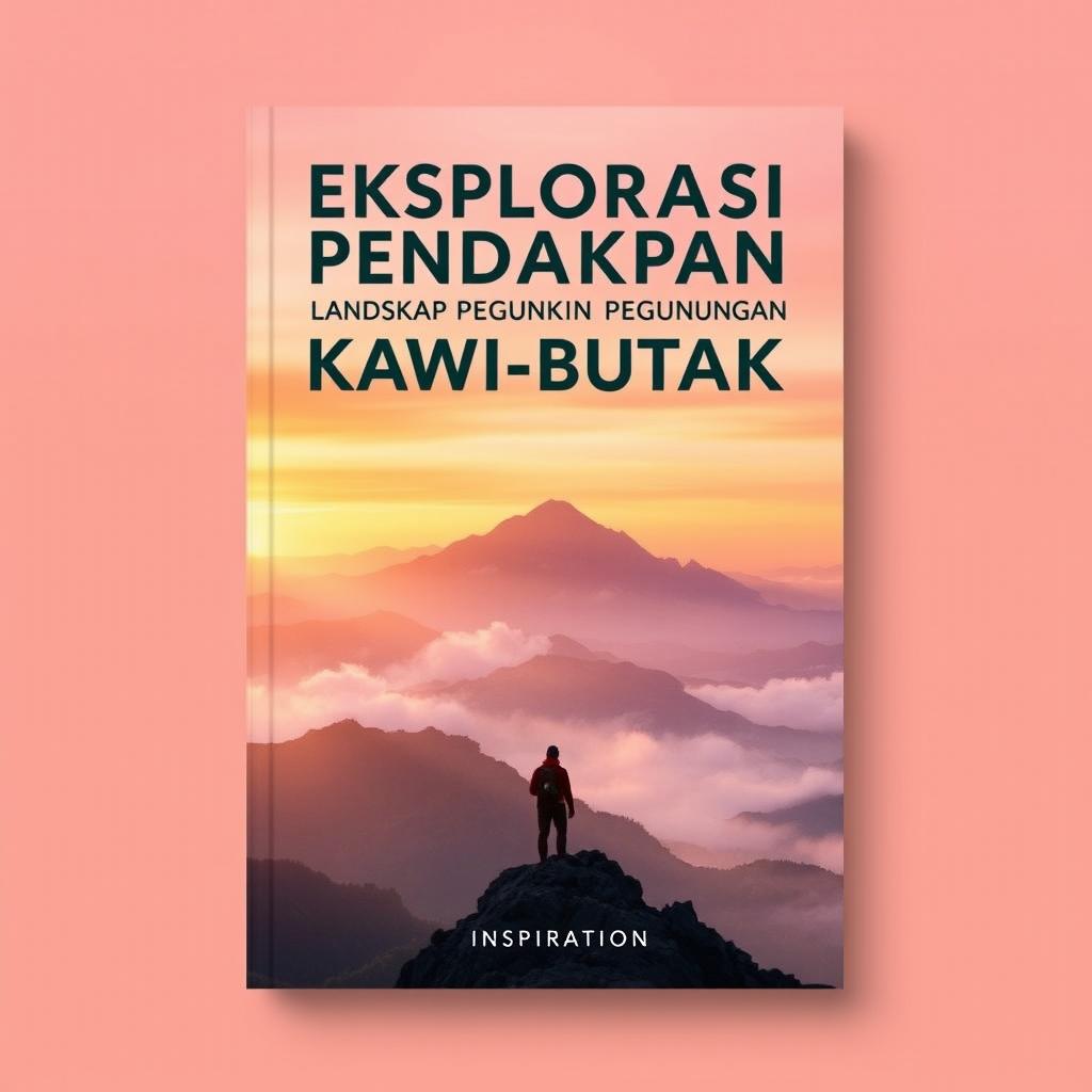 A5 book cover design for "EKSPLORASI PENDAKIAN LANSKAP PEGUNUNGAN KAWI-BUTAK"