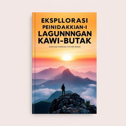 A5 book cover design for "EKSPLORASI PENDAKIAN LANSKAP PEGUNUNGAN KAWI-BUTAK"