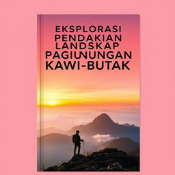A5 book cover design for "EKSPLORASI PENDAKIAN LANSKAP PEGUNUNGAN KAWI-BUTAK"
