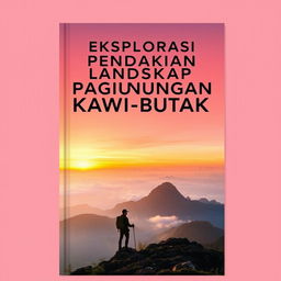 A5 book cover design for "EKSPLORASI PENDAKIAN LANSKAP PEGUNUNGAN KAWI-BUTAK"