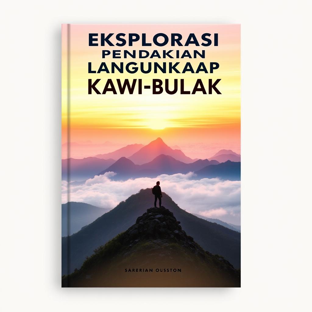 A5 book cover design for "EKSPLORASI PENDAKIAN LANSKAP PEGUNUNGAN KAWI-BUTAK"