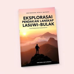 A5 book cover design for "EKSPLORASI PENDAKIAN LANSKAP PEGUNUNGAN KAWI-BUTAK" by authors Izzati Farhatun Nisa, Alfi Sahrina, and Agung Suprianto