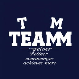 A stylish t-shirt design featuring the bold and prominent word "TEAM" across the chest