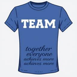 A stylish t-shirt design featuring the bold and prominent word "TEAM" across the chest