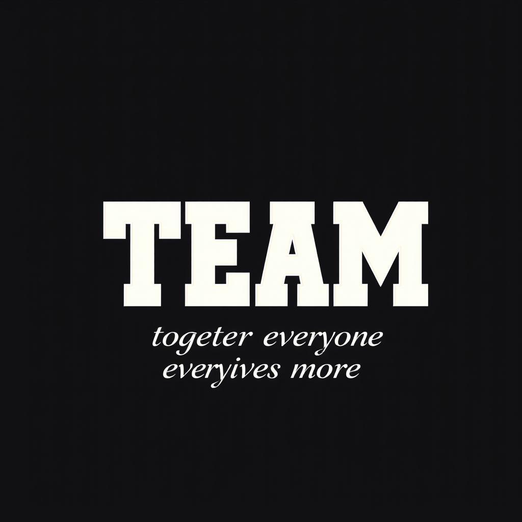 A stylish t-shirt design featuring the bold and prominent word "TEAM" across the chest