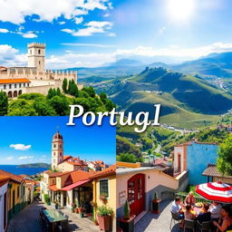 A picturesque and captivating depiction of Portugal, showcasing its diverse landscapes and historical architecture