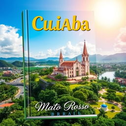 A vibrant book cover featuring a stunning landscape view of Cuiaba, Mato Grosso, Brazil