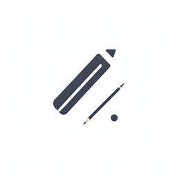 Create an icon that symbolizes 'design'. The icon should include creative elements like a pencil, ruler, or a mix of abstract shapes, signifying various aspects of the creative process.