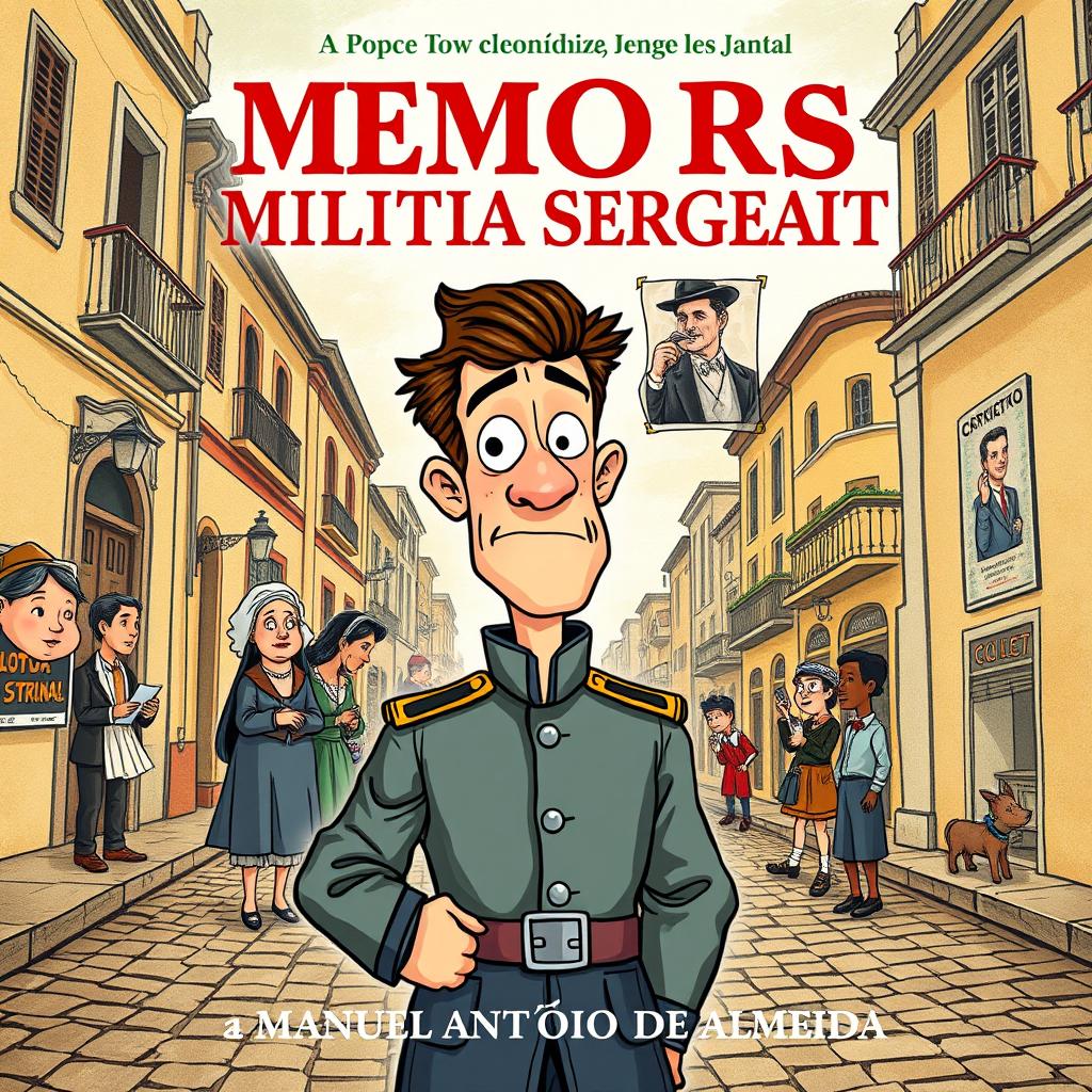 Book cover design for "Memoirs of a Militia Sergeant" by Manuel Antônio de Almeida