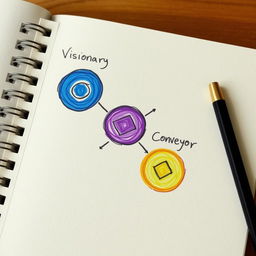 A notebook page featuring a handwritten diagram with three distinct circles representing different powers