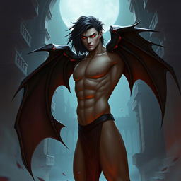 Alistar Bloodthirst, a 132-year-old vampire from Ixalan, with a height of 165 cm and a weight of 72 kg