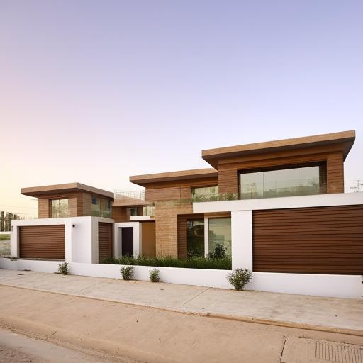 A 20 marla house designed in a modern style, featuring clean lines, large glass windows, flat roofs, and a minimalist aesthetic.