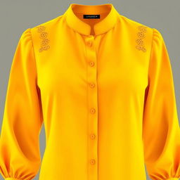 An elegant long-sleeve blouse design featuring a luxurious and sophisticated style