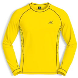 An elegant long-sleeve sports t-shirt design characterized by a sleek, sophisticated aesthetic