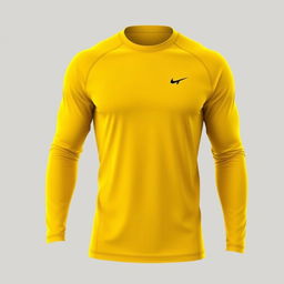 An elegant long-sleeve sports t-shirt design characterized by a sleek, sophisticated aesthetic