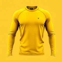 An elegant long-sleeve sports t-shirt design characterized by a sleek, sophisticated aesthetic