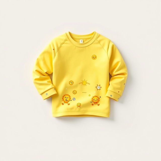 A cute and playful long-sleeve sports t-shirt design with a whimsical and cheerful theme