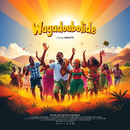 A vibrant and eye-catching film poster for the movie "Wagadoubolide