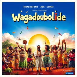 A vibrant and eye-catching film poster for the movie "Wagadoubolide