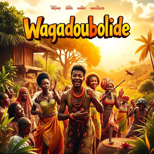 A vibrant and eye-catching film poster for the movie "Wagadoubolide