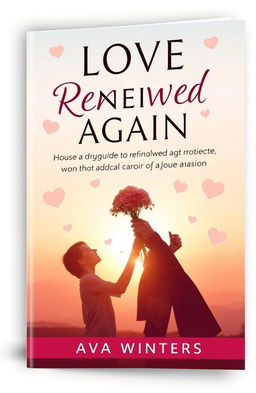 A romantic, uplifting book cover for "Love Renewed Again: A 30-Day Guide to Rekindling Intimacy and Passion in Your Relationship" by Ava Winters