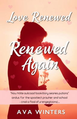 A romantic, uplifting book cover for "Love Renewed Again: A 30-Day Guide to Rekindling Intimacy and Passion in Your Relationship" by Ava Winters