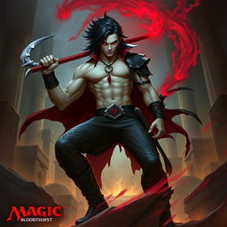 Alistar Bloodthirst, a 132-year-old vampire and bloodhunter from Ixalan