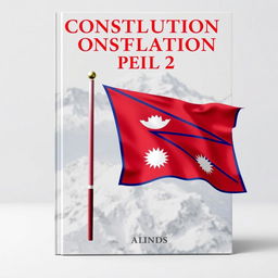 Constitution of Nepal-2072 BS book cover with Nepal Flag