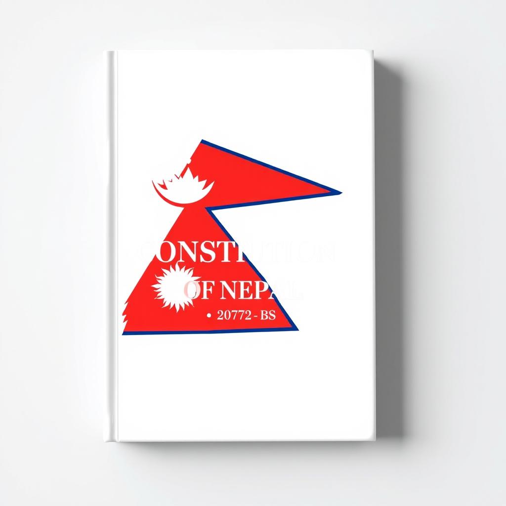 A minimalist book cover design featuring only the words 'Constitution of Nepal-2072 BS' prominently displayed