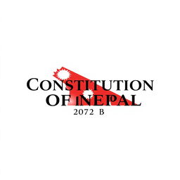 A minimalist book cover design featuring only the words 'Constitution of Nepal-2072 BS' prominently displayed