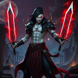 Alistar Bloodthirst, a 132-year-old vampire male from Ixalan, standing at 165 cm and weighing 72 kg