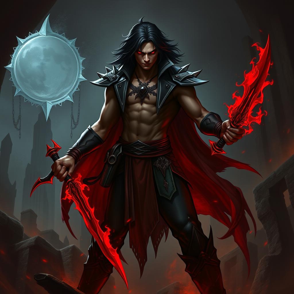 Alistar Bloodthirst, a 132-year-old vampire male from Ixalan, standing at 165 cm and weighing 72 kg