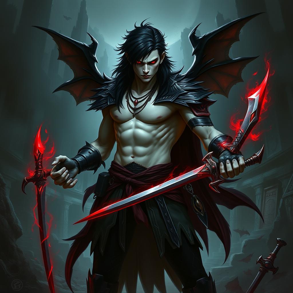 Alistar Bloodthirst, a 132-year-old vampire male from Ixalan, standing at 165 cm and weighing 72 kg